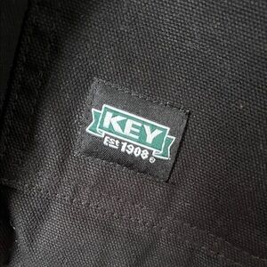 KEY Black Canvas zip up coat